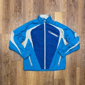 Sunice Blue and White Men's Performance Windbreaker